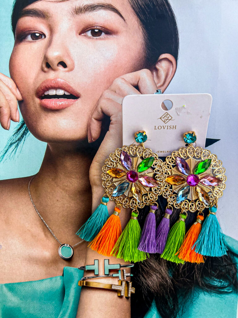 Farebné náušnice+