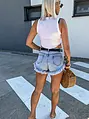 Roztrhané denim šortky s opaskom LITA+
