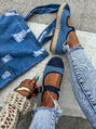Denim sandálové espadrilky AMERICA+