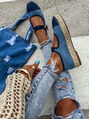 Denim sandálové espadrilky AMERICA+