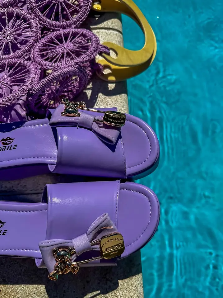 Fialové platformové šľapky LILIAN- - next