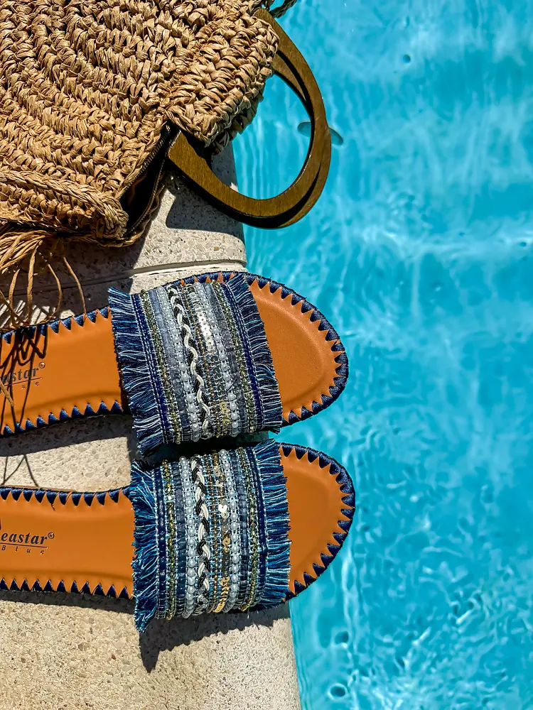 Šľapky zdobené flitrami KAILYN-