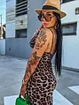 Leopardie šifónové šaty LUANA+