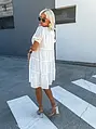 Biele babydoll šaty ALISON