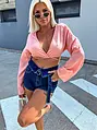 Dámske denim šortky+