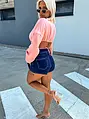 Dámske denim šortky+