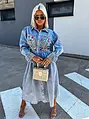 Extravagantné denim šaty YMELIA