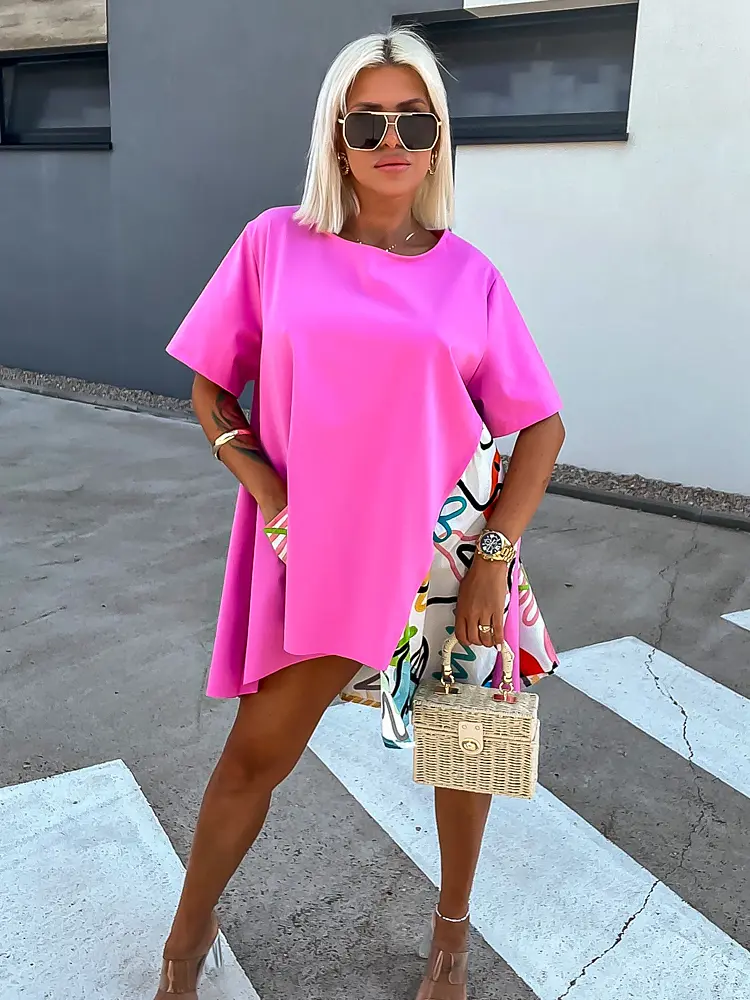 Vzorované oversized šaty ANNIKA