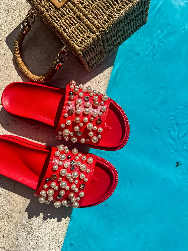 Gumené dámske šľapky zdobené korálikmi ALYS- - next