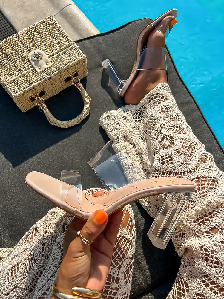 Transparentné sandále TAVERY-