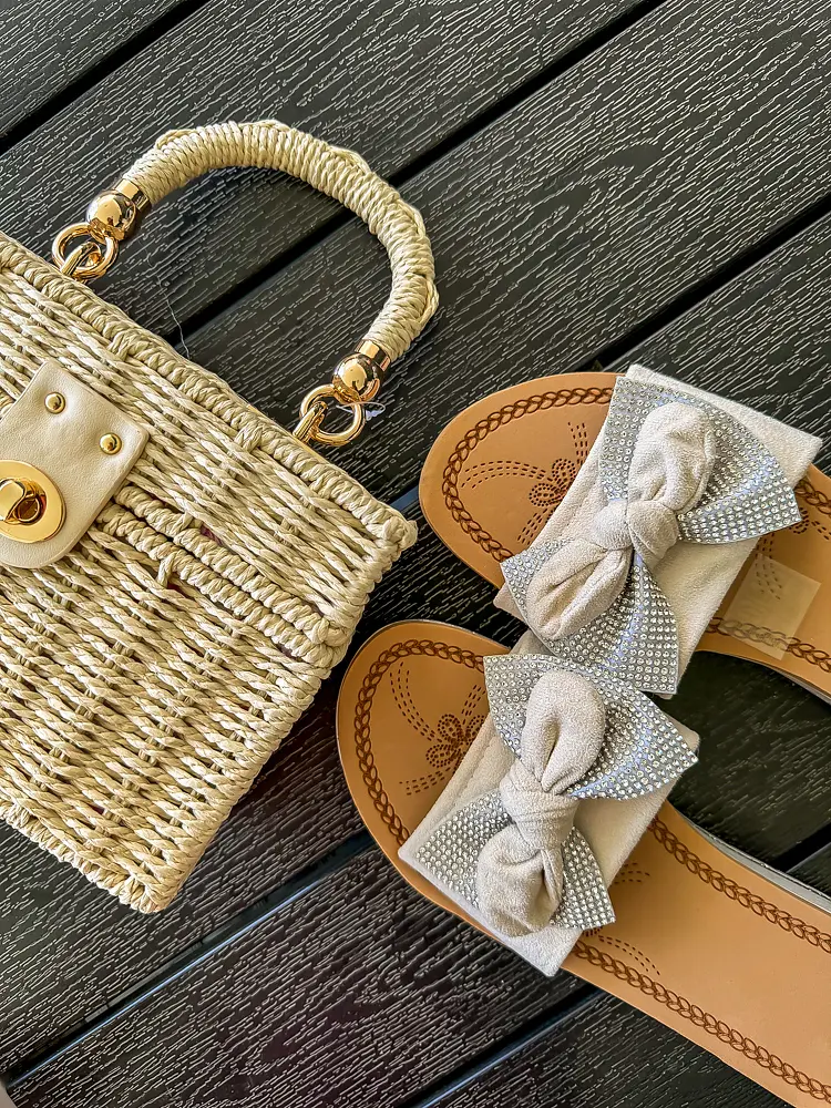 Dámske šľapky s mašlou MENORA-