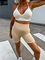 Krátke béžové push-up legíny+