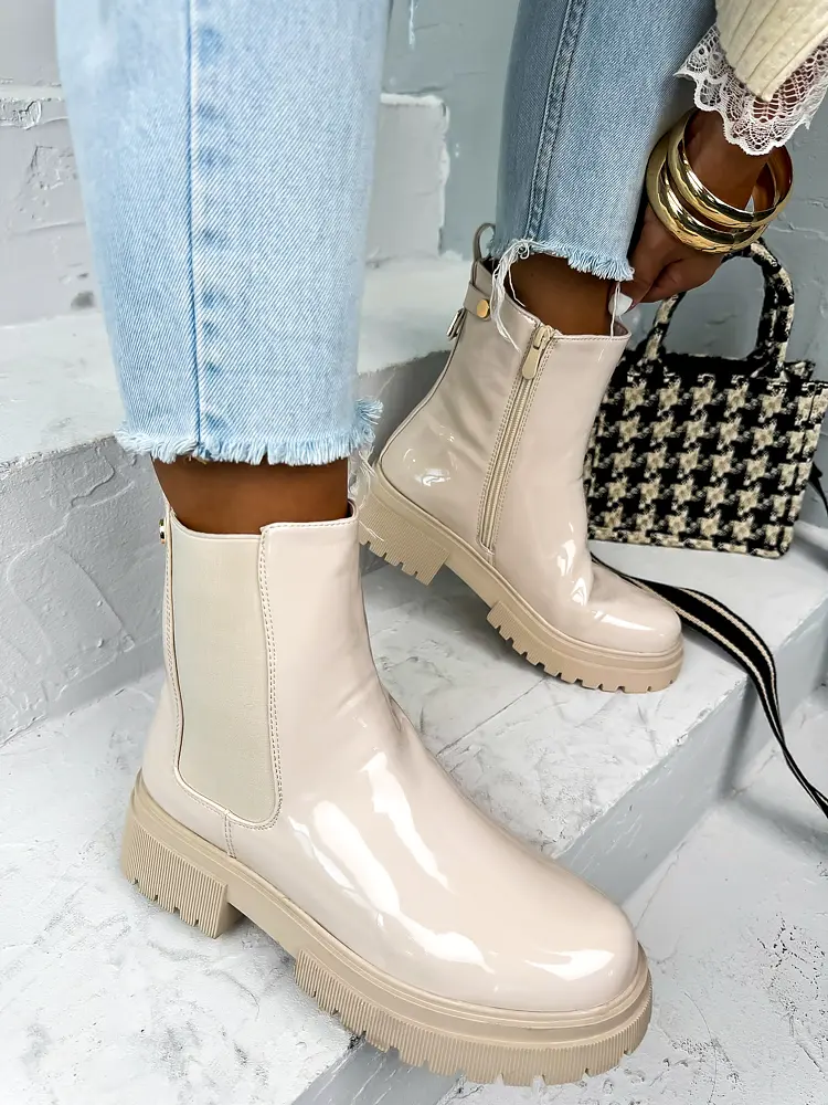 Lakované členkové čižmy WILSON+ - next