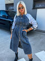 Dlhé kombinované denim šaty FLYNN+