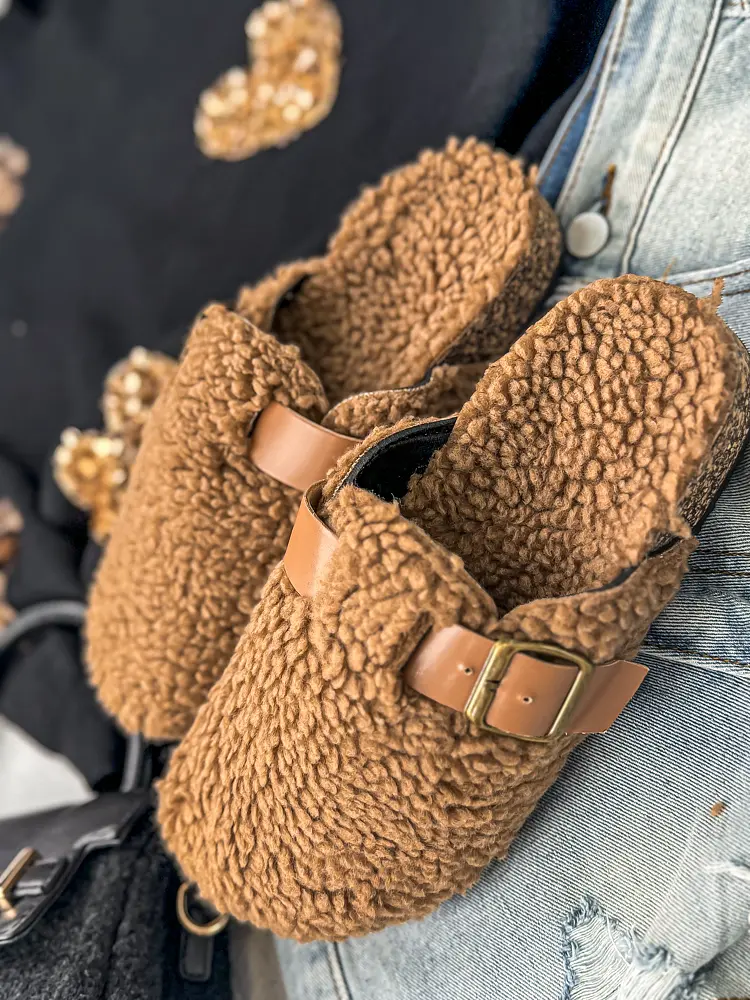 Teplé teddy papuče KARRIE+ - next