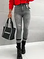 Sivé dámske skinny rifle+
