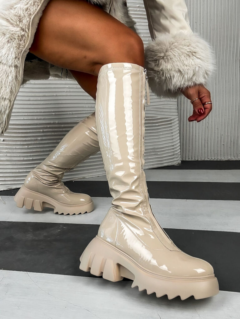 Lakované vysoké čižmy FINLEY+ - next