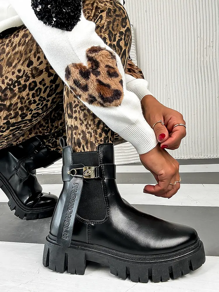 Čierne členkové čižmy PALMERA+ - next