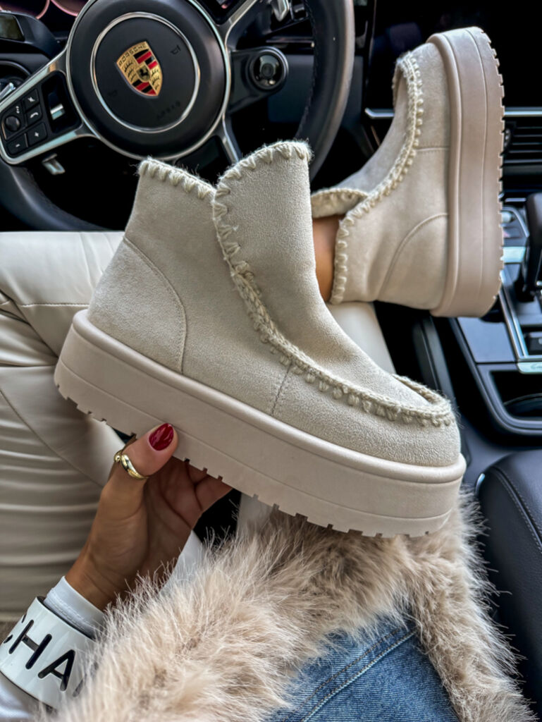 Semišové členkové čižmy DELILA