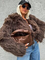 Krátka kožušinková dámska bunda IZZIE