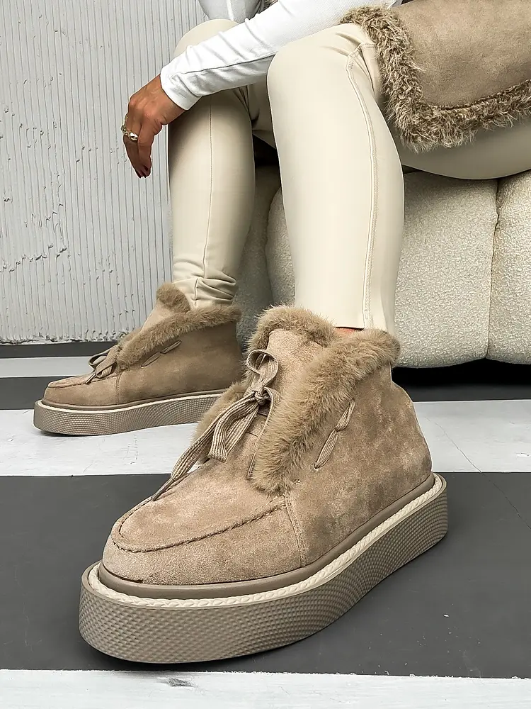 Zateplené šnúrovacie topánky MICAH-