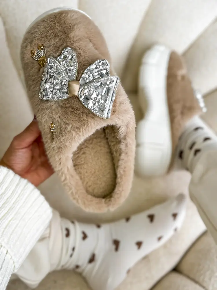 Teplé papuče s mašľou AMORA+ - next