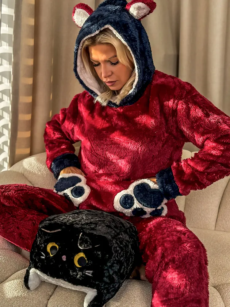 Dámske flísové pyžamo s kapucňou LORY+ - next