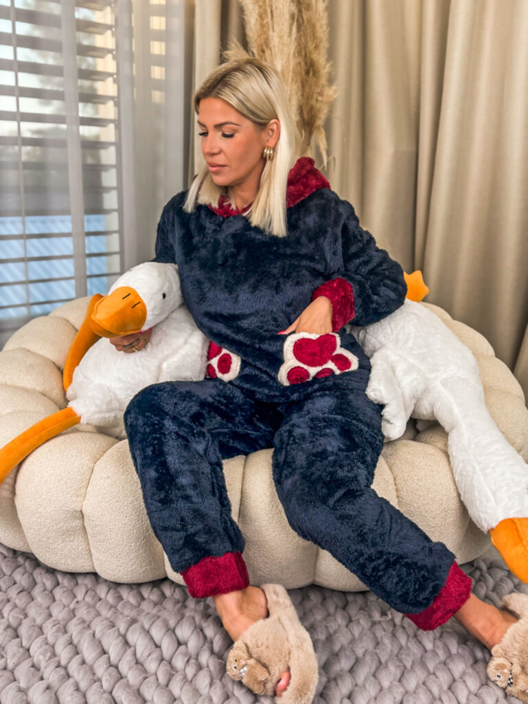 Dámske flísové pyžamo s kapucňou LORY+ - next