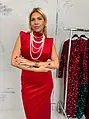 Dlhé velvet šaty s vypchávkami CHARMISA+