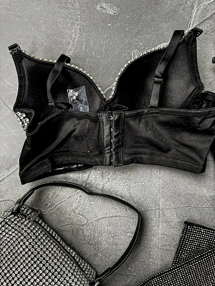 Bralet top zdobený kamienkami LIZZY - next