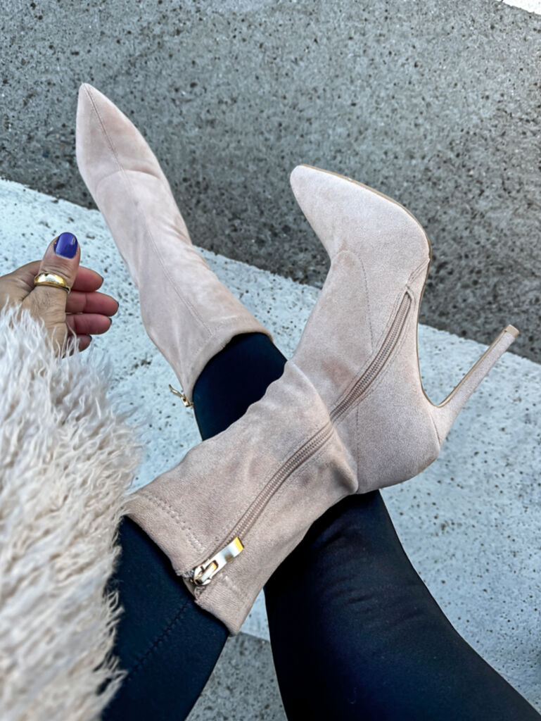 Krémové členkové čižmy ASMA+