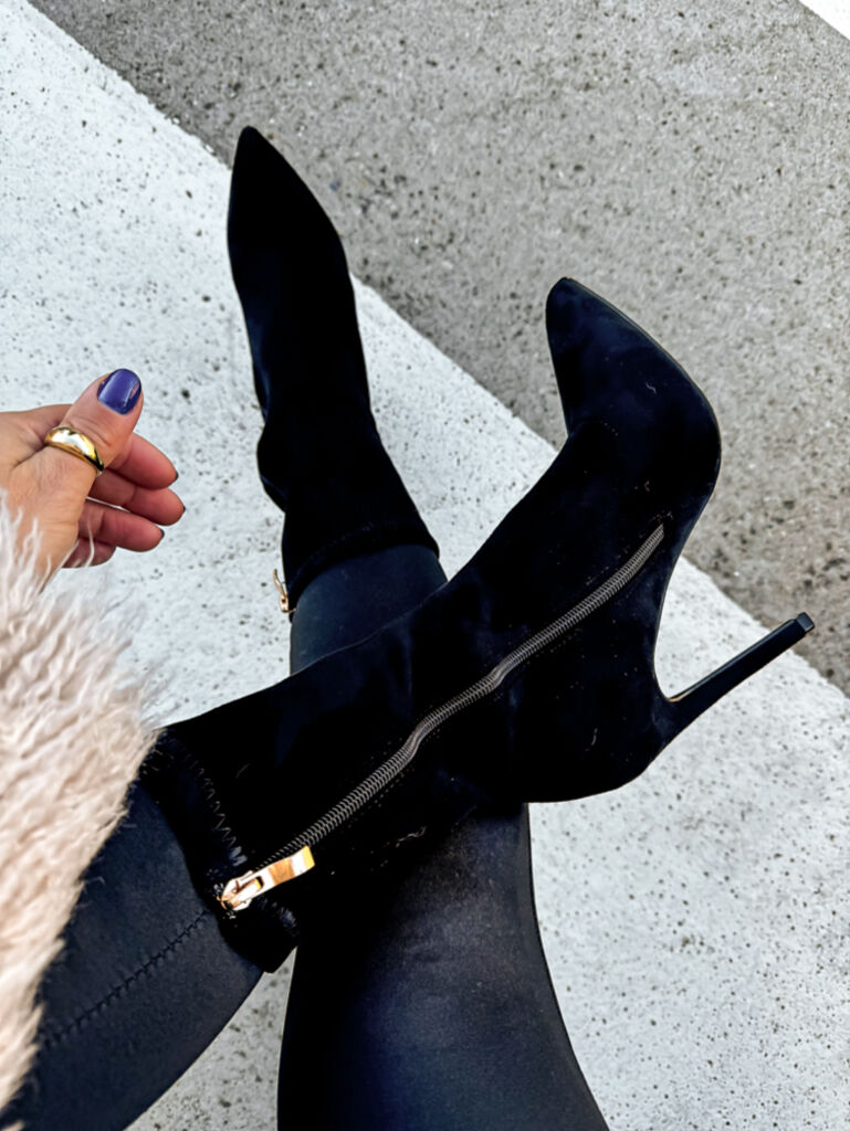 Čierne členkové čižmy ASMA+