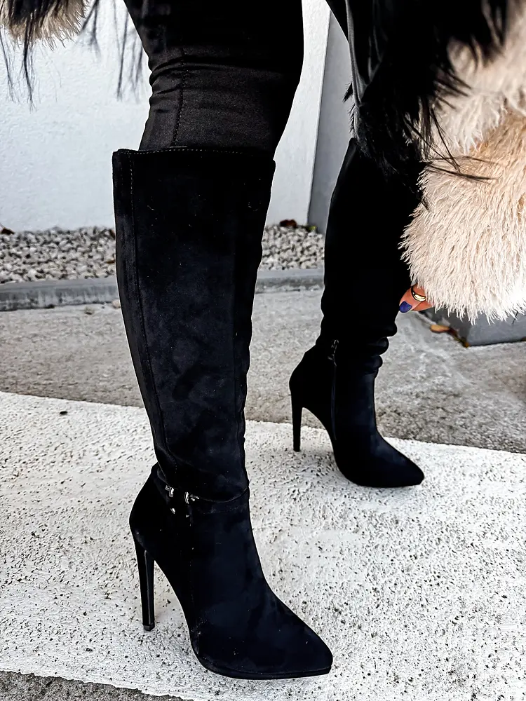 Čierne vysoké čižmy ANAISE+ - next