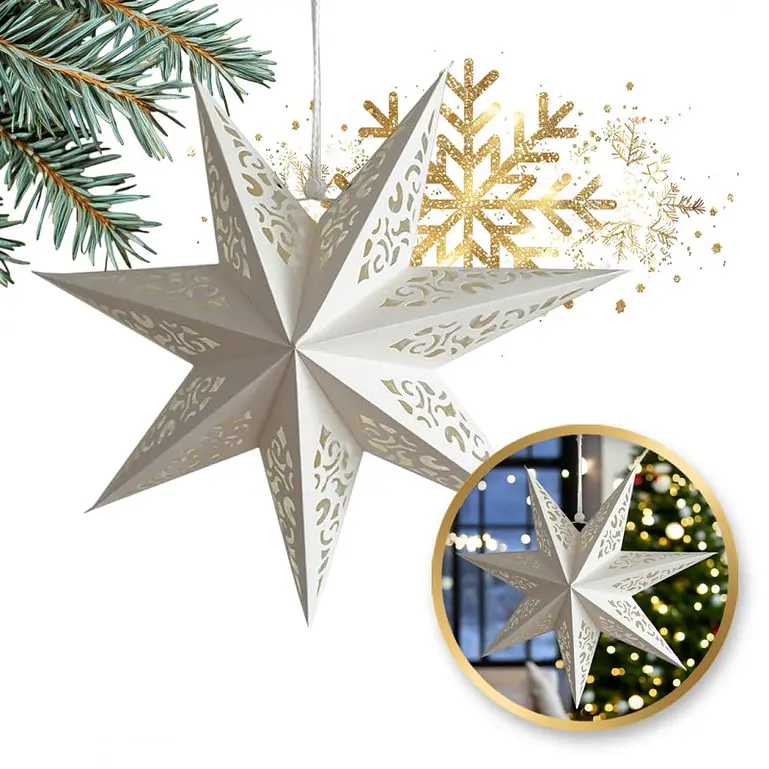 Veľká vianočná papierová hviezda 3D - 35 cm+ - next
