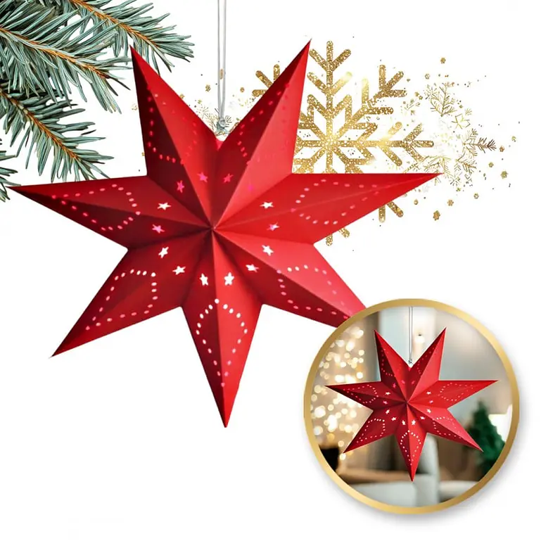 Veľká vianočná papierová hviezda 3D - 35 cm+ - next
