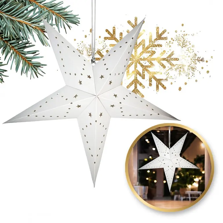 Veľká vianočná papierová hviezda 3D - 45 cm+ - next