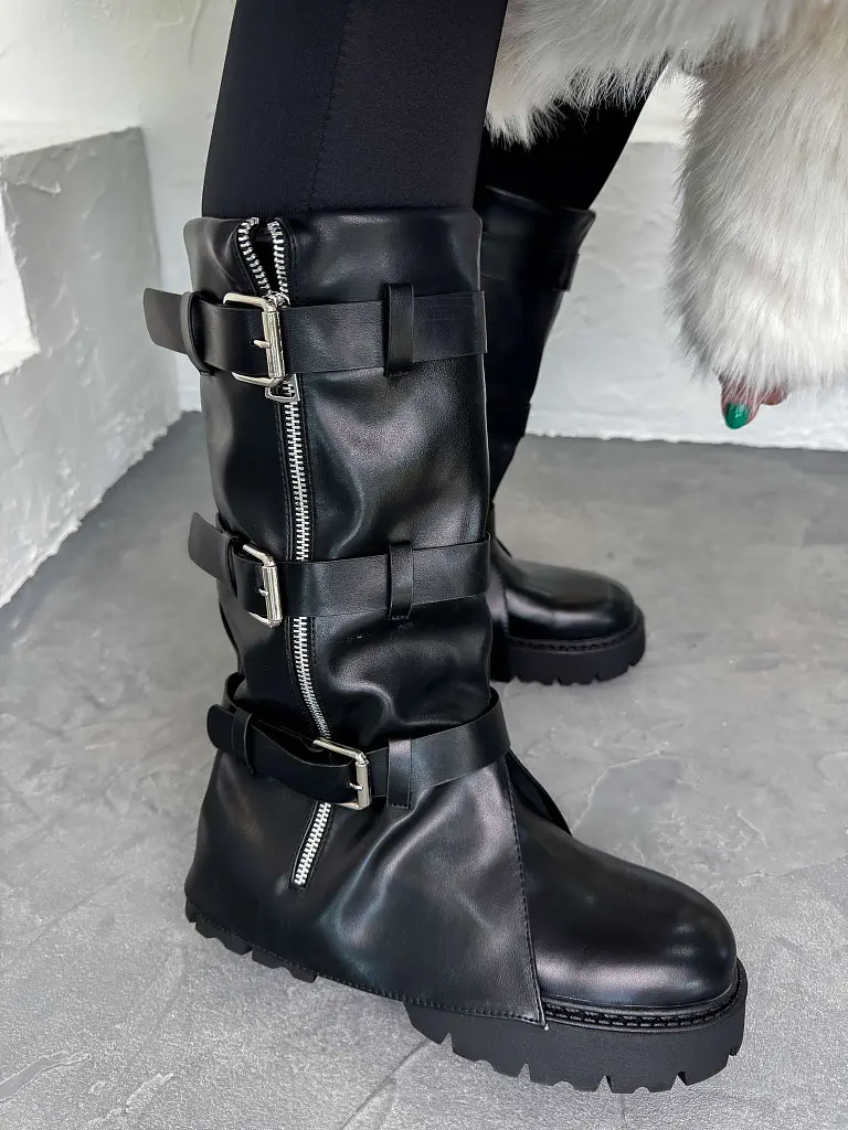 Čierne vysoké čižmy MARIONE- - next