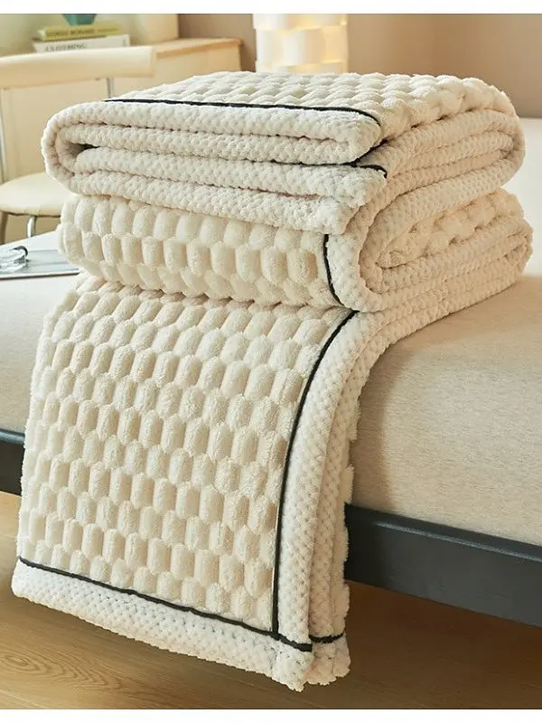 Mäkka hrubá plyšová krémová deka - 180x200 cm+ - next