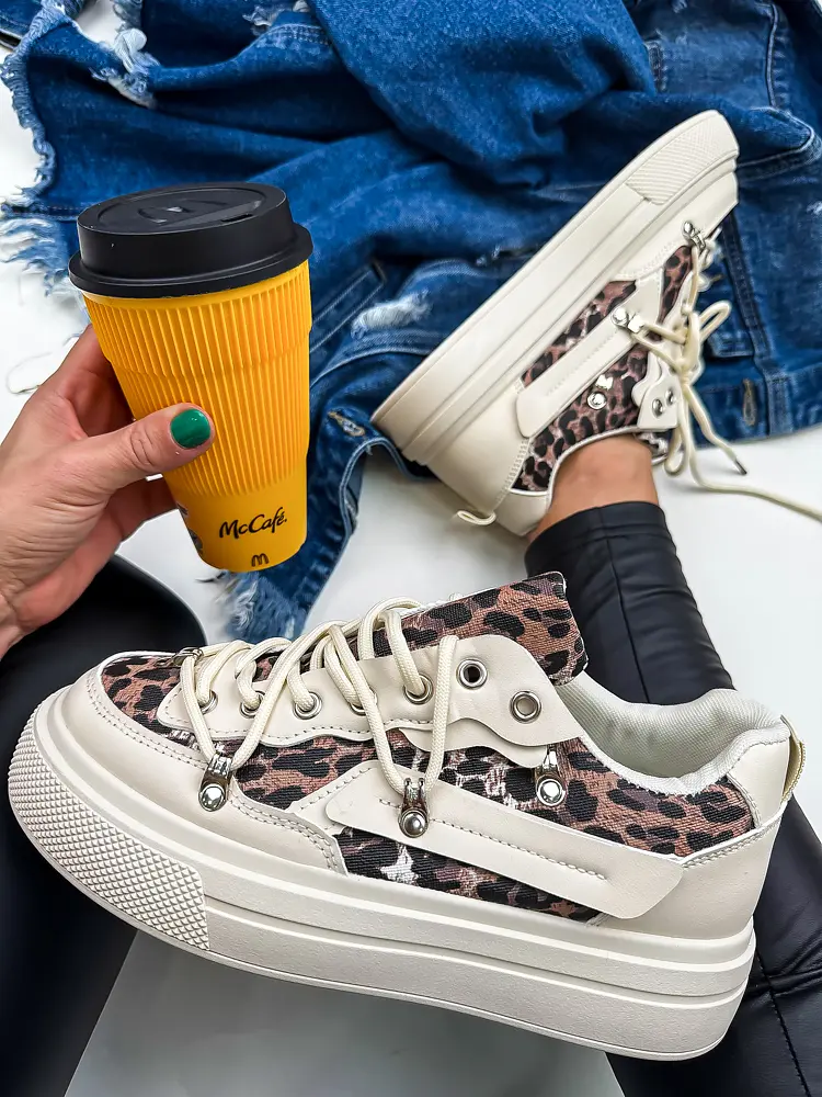 Leopardie dámske tenisky LEYNA- - next