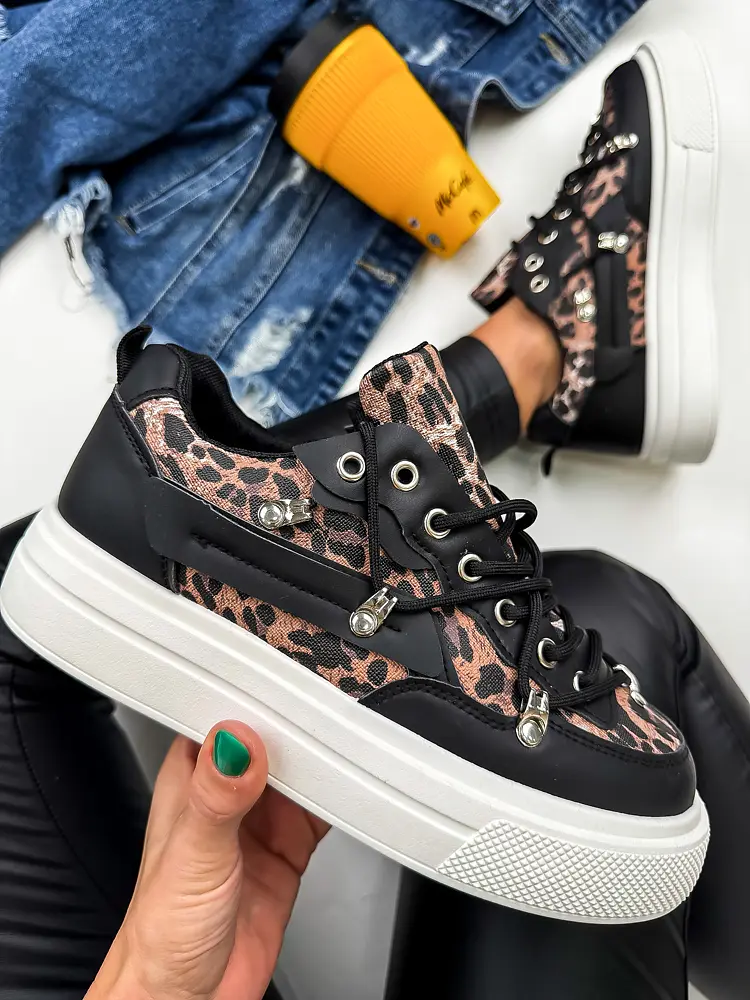 Leopardie dámske tenisky LEYNA- - next