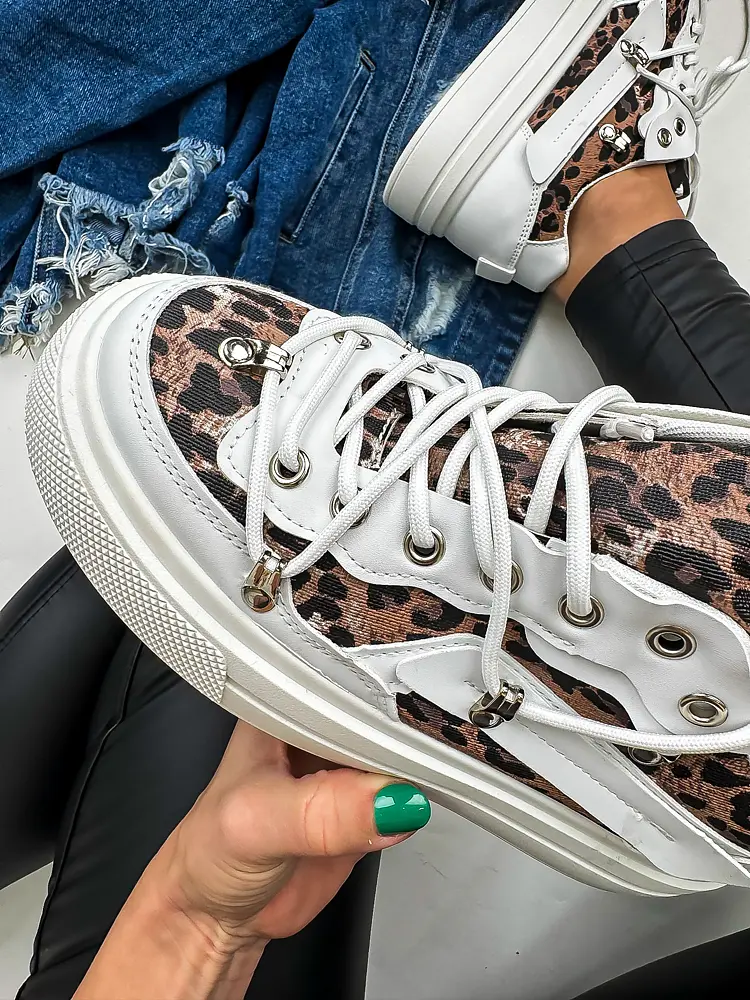 Leopardie dámske tenisky LEYNA- - next