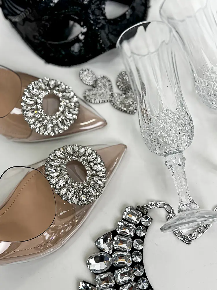 Transparentné sandále zdobené kamienkami NAGOYA- - next