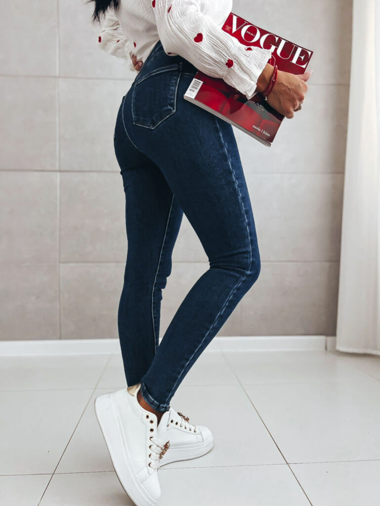 Modré skinny rifle s vysokým pásom+ - next