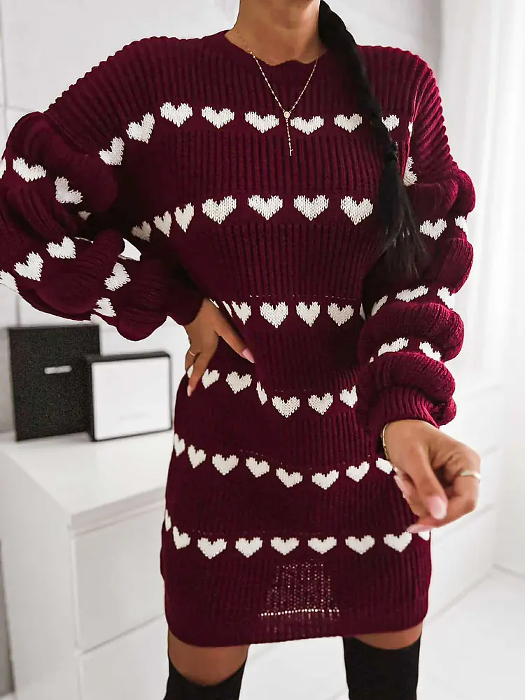 Srdiečkové pletené šaty CALYNN+ - next