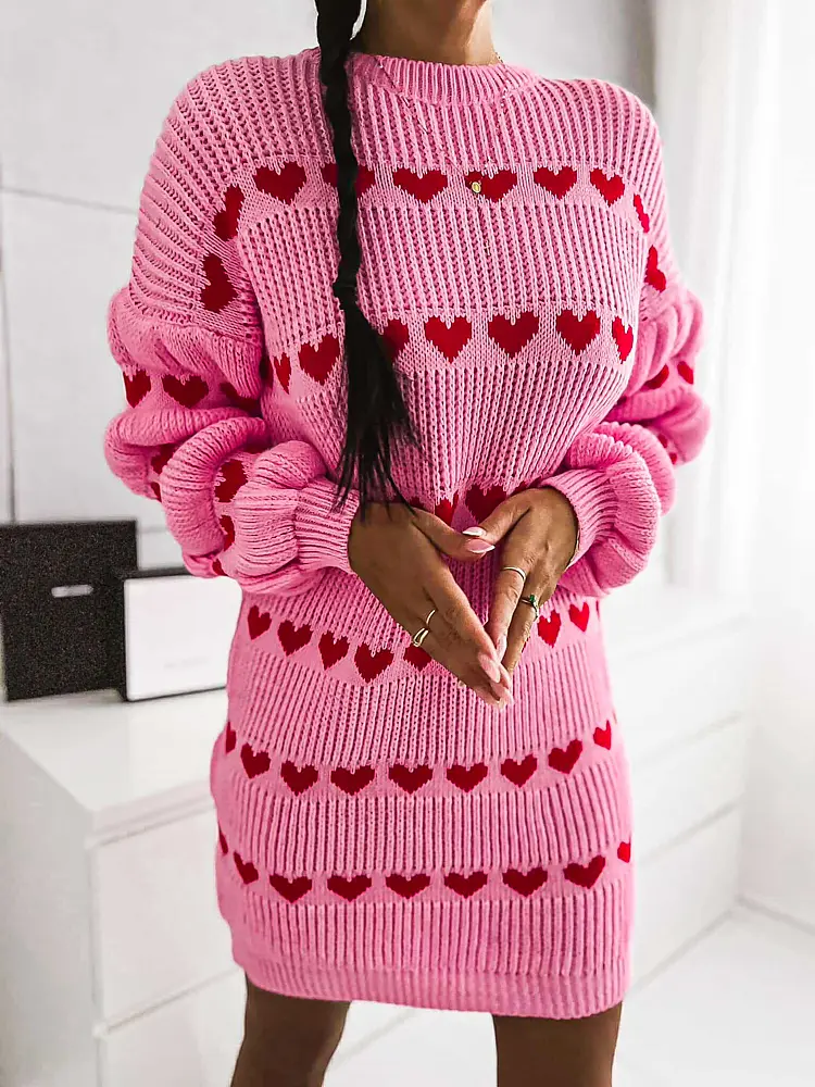 Srdiečkové pletené šaty CALYNN+ - next