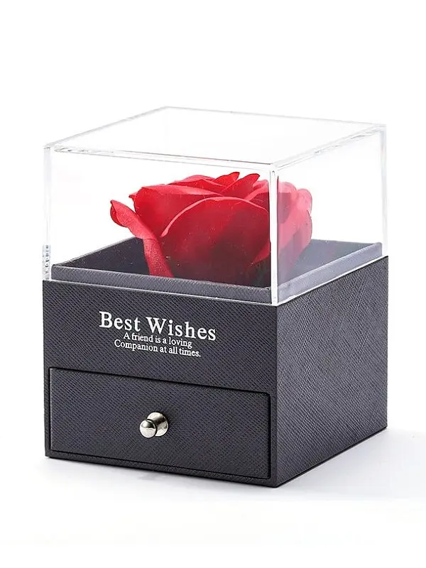 Krabička na šperky s mydlovou ružou