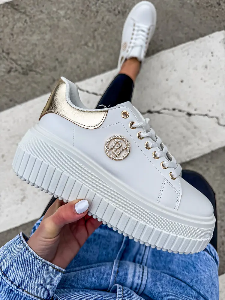 Platformové tenisky so zlatými detailmi AGATHA-