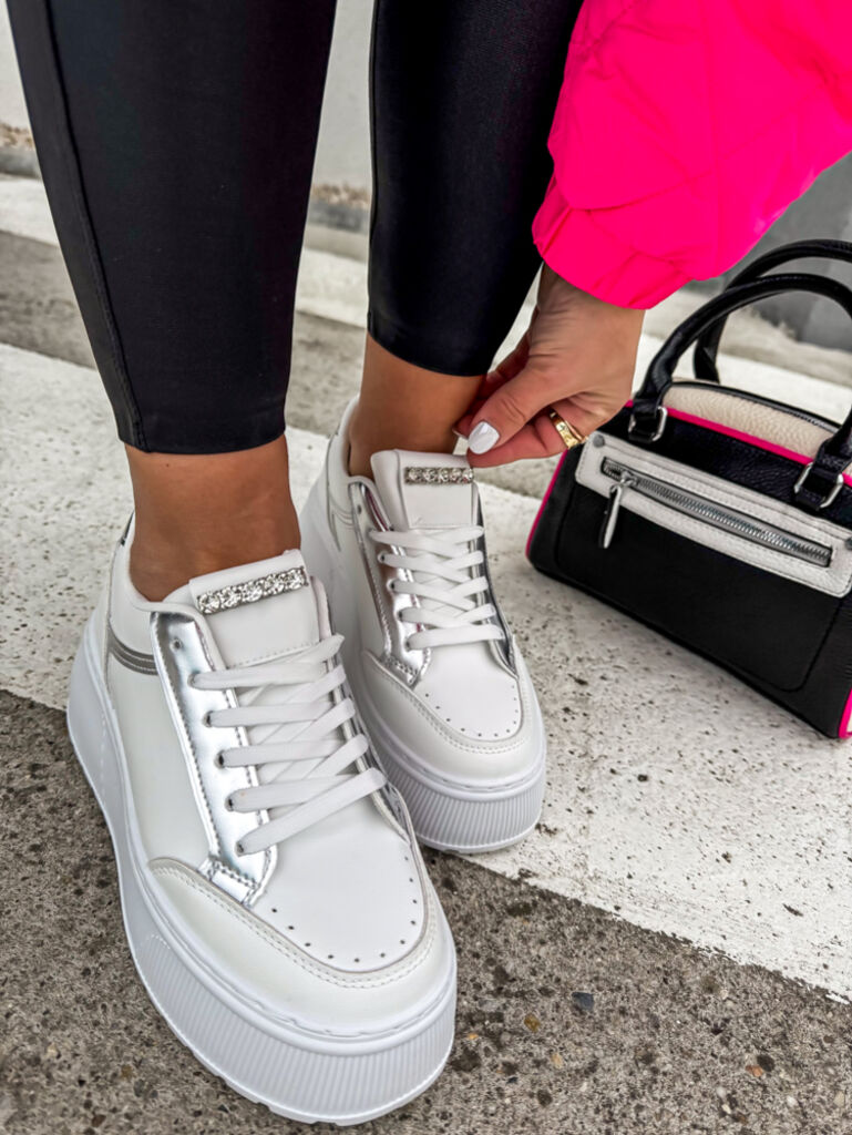 Biele platformové tenisky LITAO