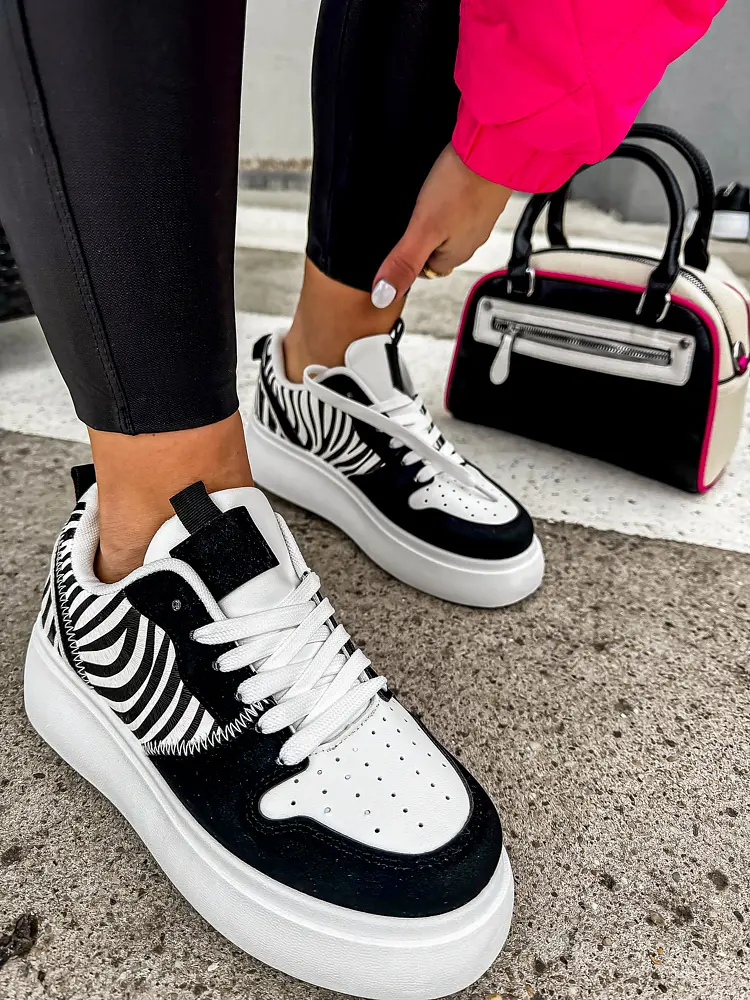 Platformové tenisky so zvieracím vzorom KADIRA-