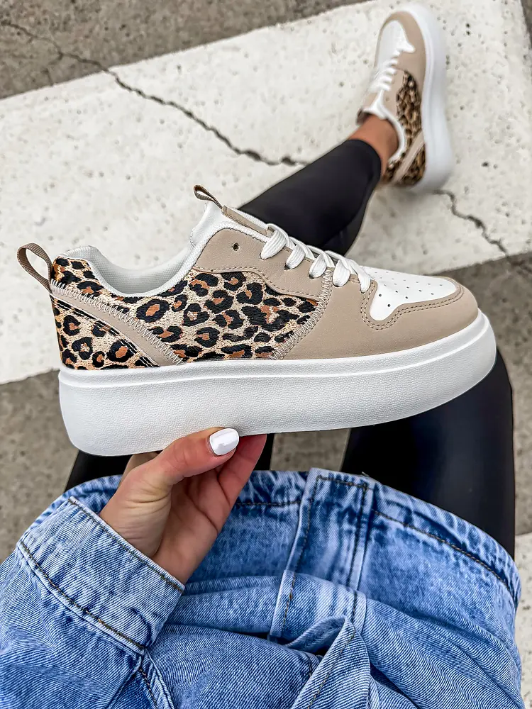 Platformové tenisky so zvieracím vzorom KADIRA- - next